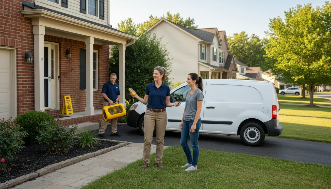 Residential water damage restoration in Creighton, NE